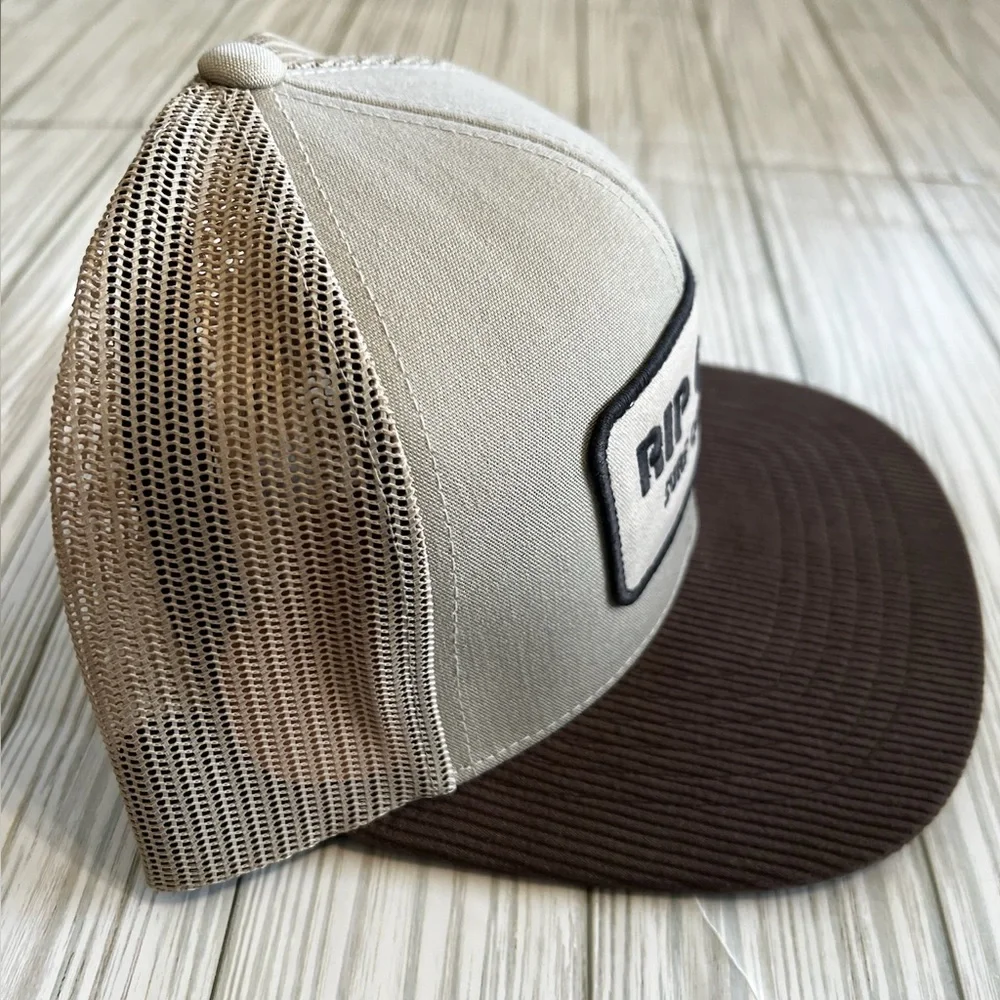 Rip Curl Icons Pump men’s Trucker hat cap Taupe brown size one size SnapBack‎